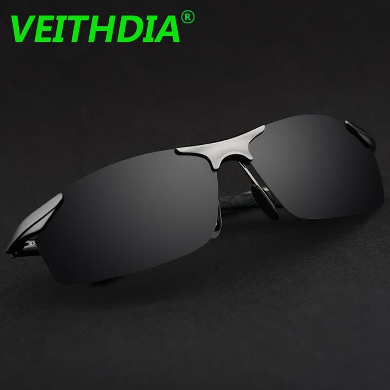 Veithdia Kacamata Pria UV Polarized - 6529 - Black