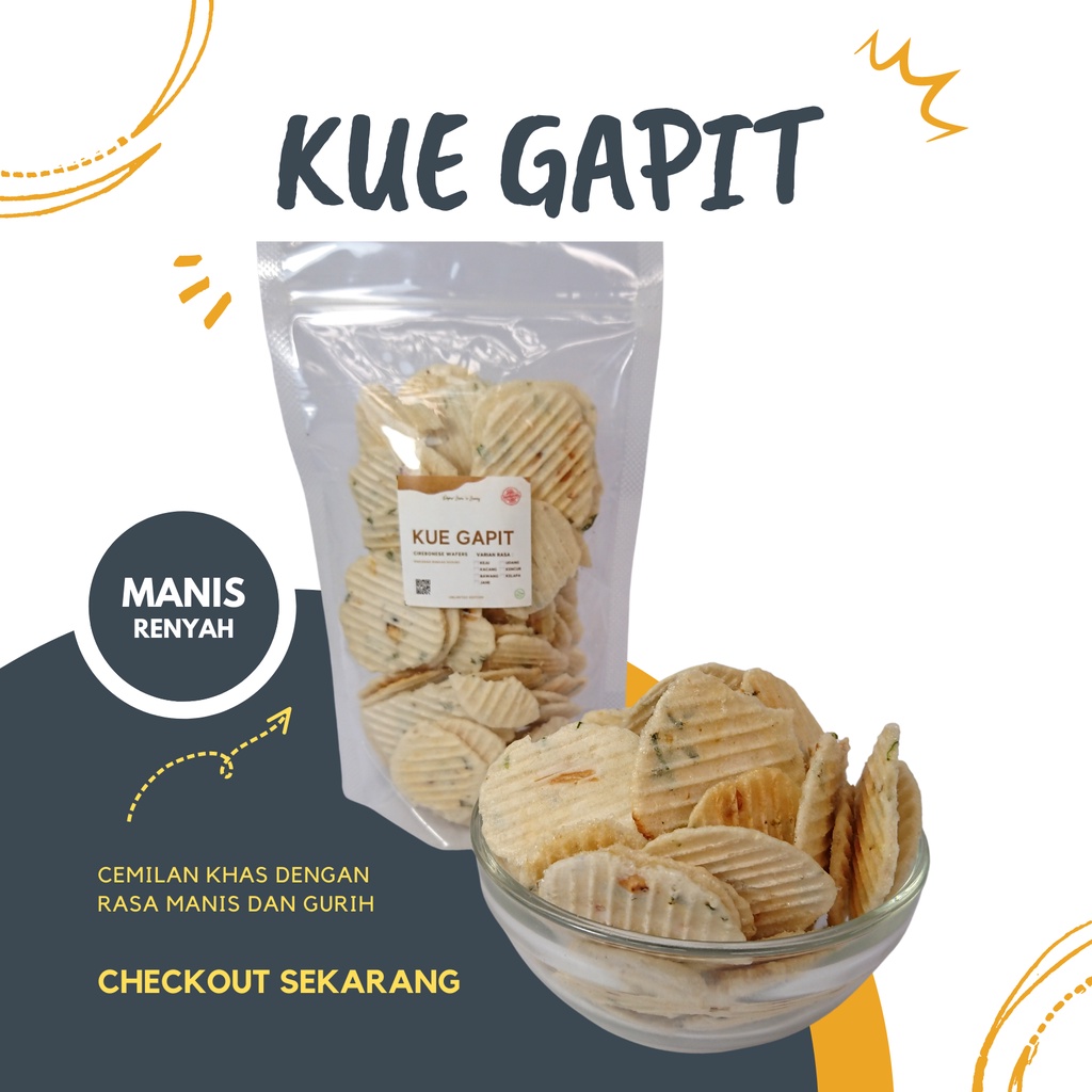 

Gapit Kacang Cirebonese Wafer 70 Gram - Dapur Sani 'n Sunny