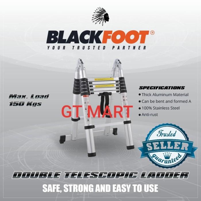 Tangga Lipat Tangga Teleskopik 2.5+2.5=5M Double Multipurpose Telescopic Blackfoot