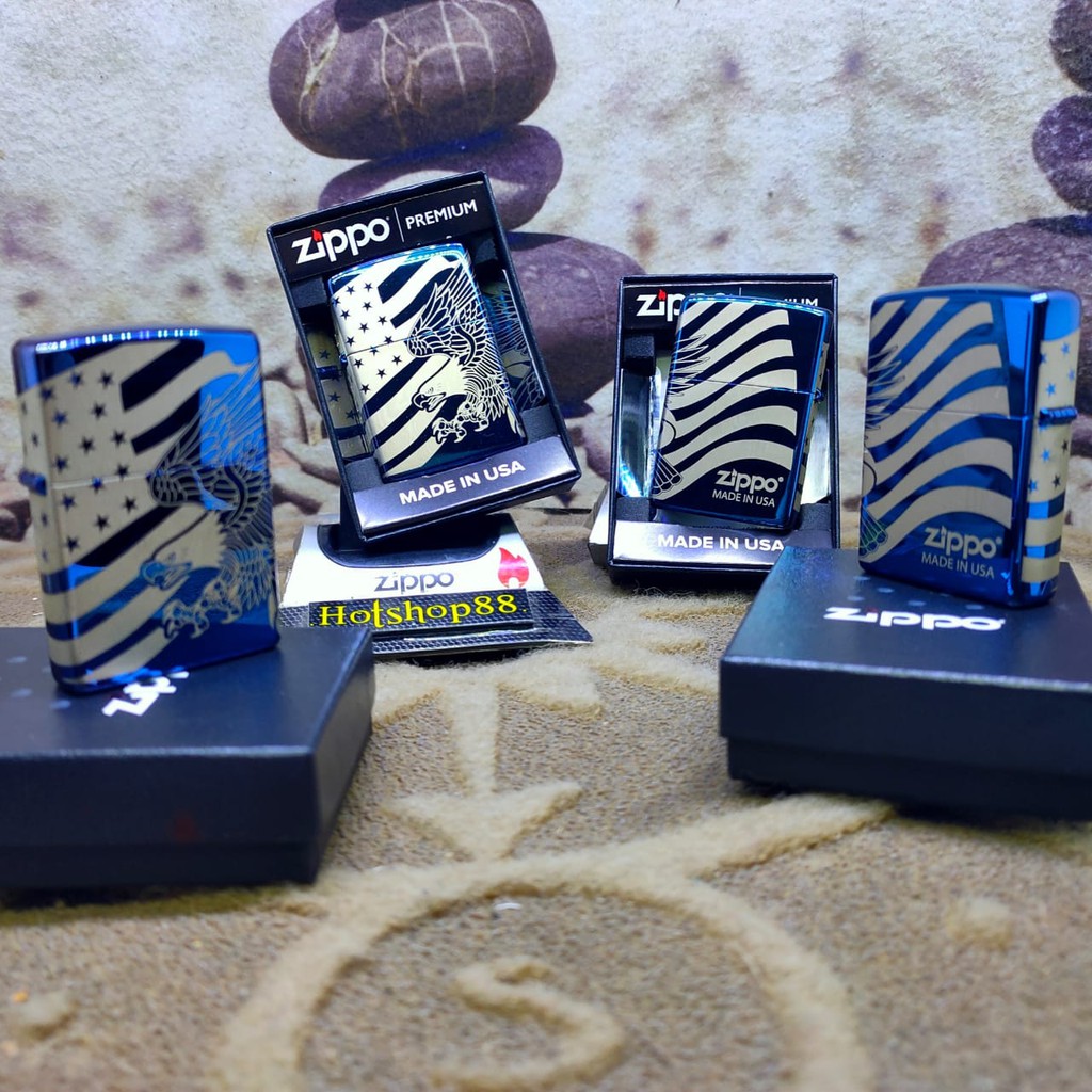 Zippo Original Premium Pack Patriotic Design 4 Side 49046