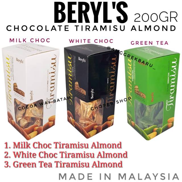 Coklat Beryl's Tiramisu Box 200gr / Cokelat Beryls Tiramisu Kotak / Tiramisu Beryl