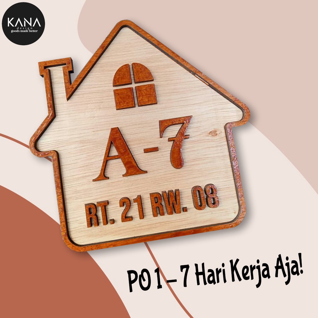 NOMOR RUMAH KAYU NOMER RUMAH AKRILIK nomor rumah minimalis dekorasi rumah papan nomor rumah