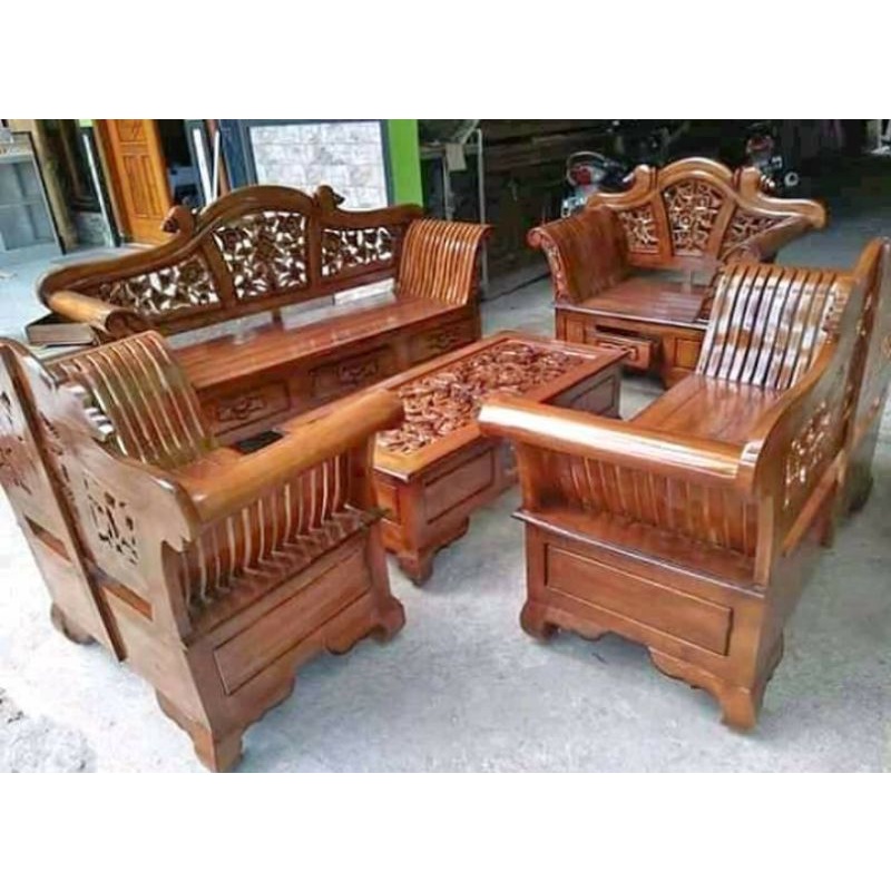 PROMO kursi tamu keong 3211+mj/kursi tamu jati