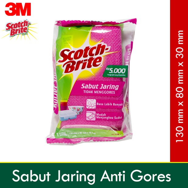 3M Scotch Brite Sabut Jaring ID-T60 Spons Cuci Piring