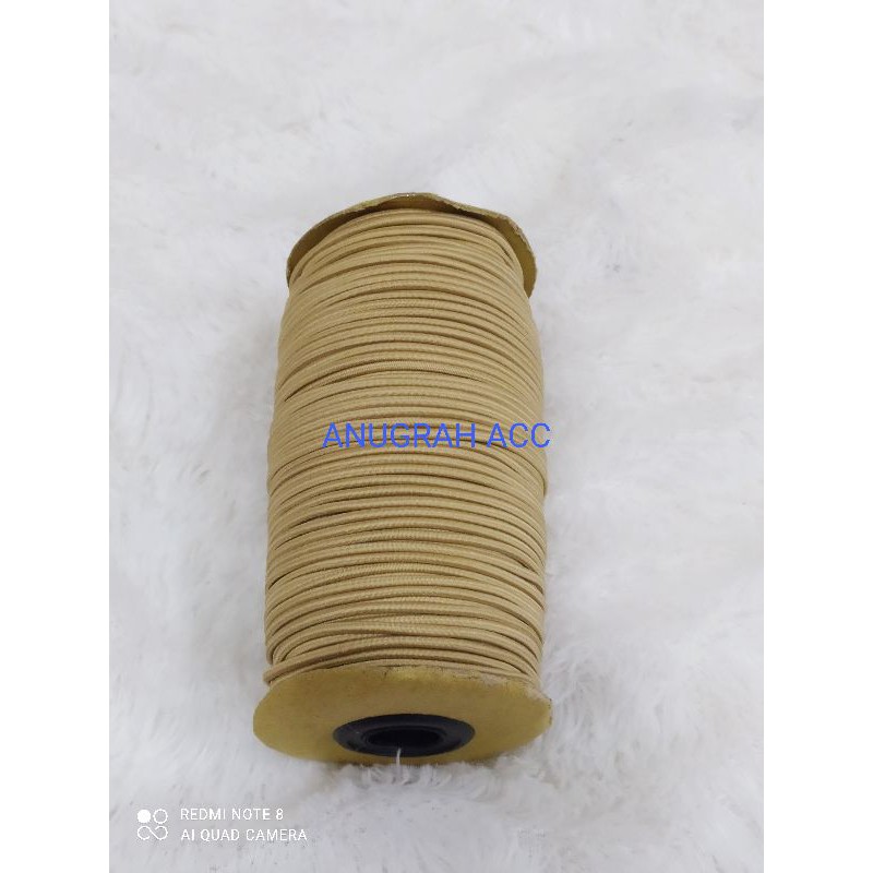 tali karet elastis cord 2.5mm-Cream