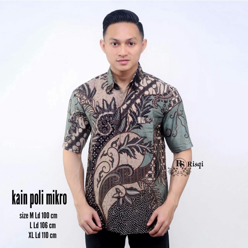 Hem Batik Pria Pendek Lawasan Sogan/Pari Sulur/Parang Black/Merak Papua Ori By Batiek