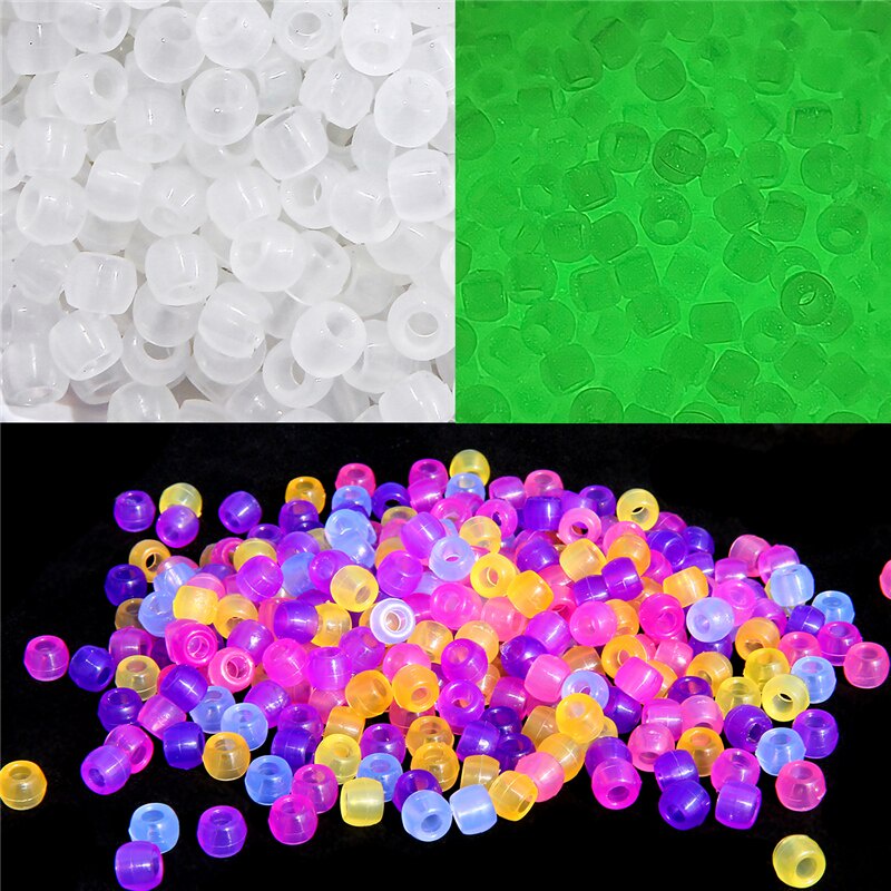 Manik-Manik Barel Lurus Luminous Glow In The Dark Ukuran 6x8mm Untuk Membuat Perhiasan Diy