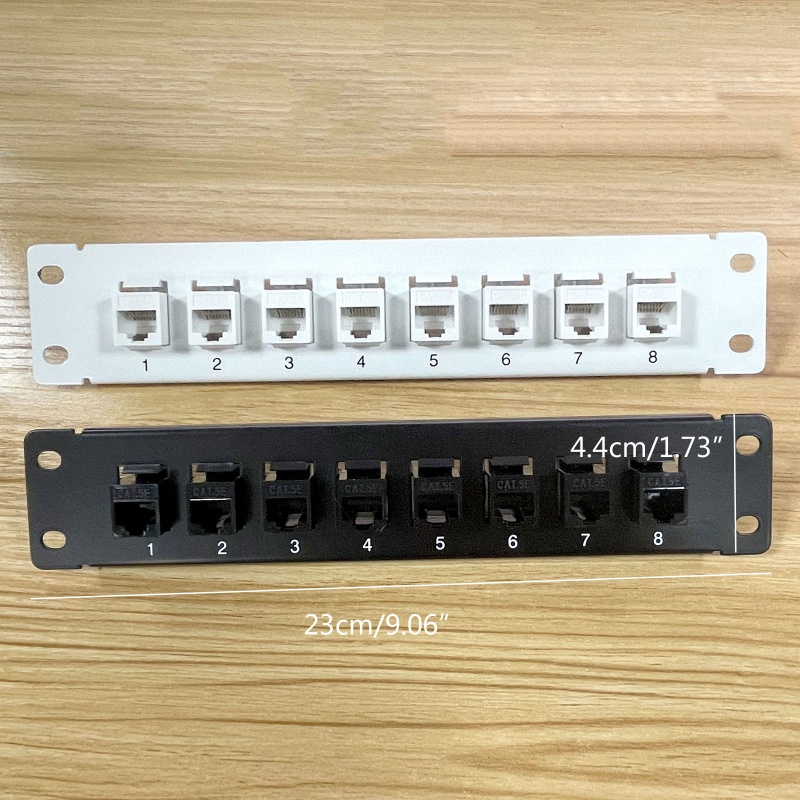 Vivi CAT5e 8port Patch Panel Mendukung Back CAT5e Unshielded Untuk Kabel T568A B Kode w Untuk Kabel RJ45 Rak Dinding Mo