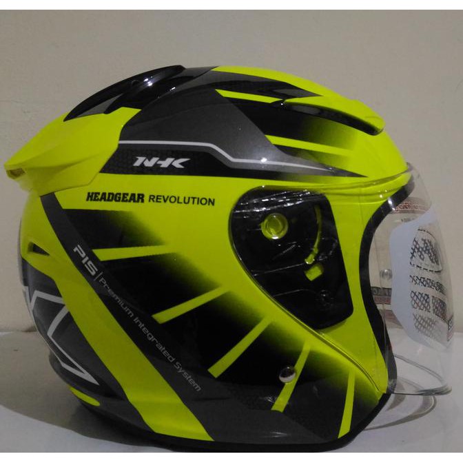 ●SUPLIER● HELM NHK R1 SE OCTARIUM YELLOW FLUO SILVER DOUBLE VISOR PROMO