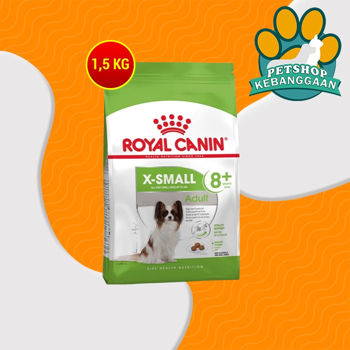 Makanan Anjing Dog Food Royal Canin X-Small 8+ Adult 1,5kg Freshpack