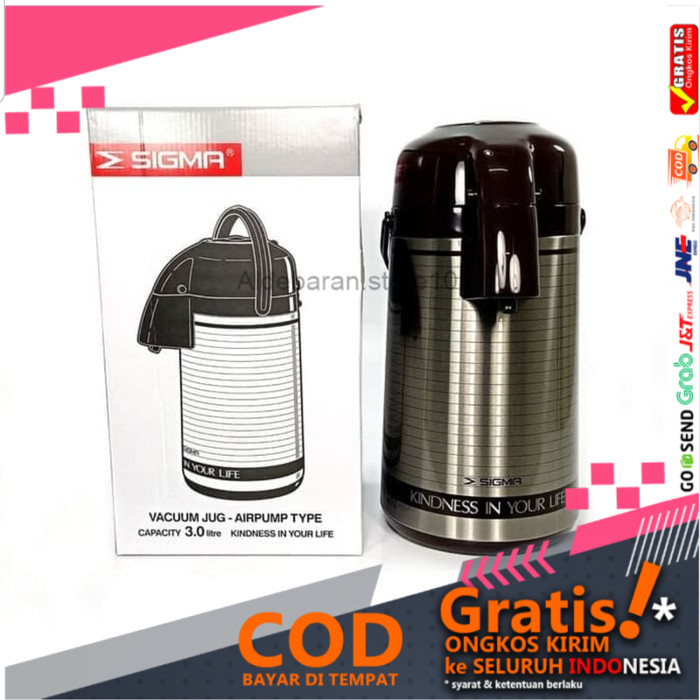 Termos air panas SIGMA 2,5 liter stainless. TERMOS POMPA ald21