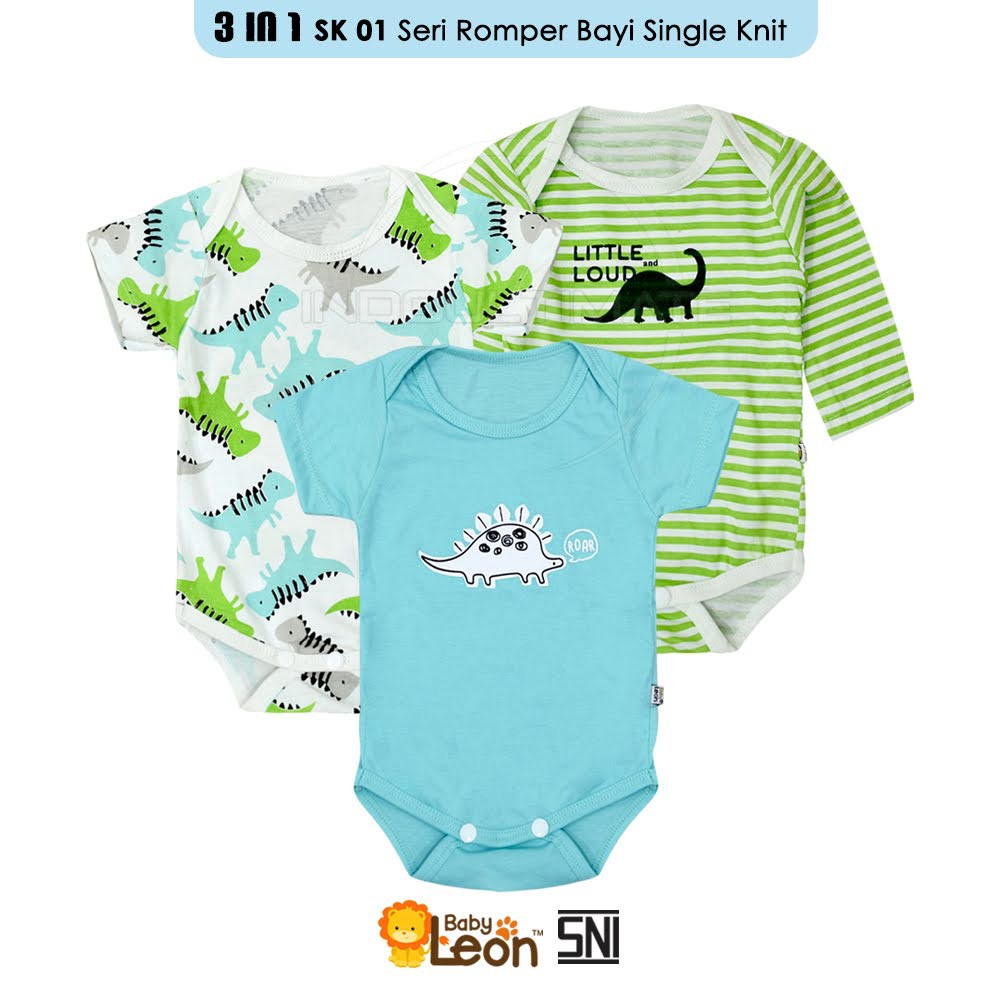 3in1 Jumper Bayi Jumsuit Bayi Jumpsuit Bayi BABY LEON Cotton Single Knit SERI-SK01