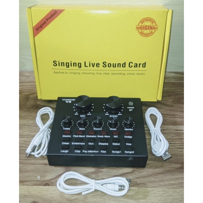 (COD) Sound card V8 Mixer SoundCard V8 bluetooth eireless MIXER Audio USB External Soundcard