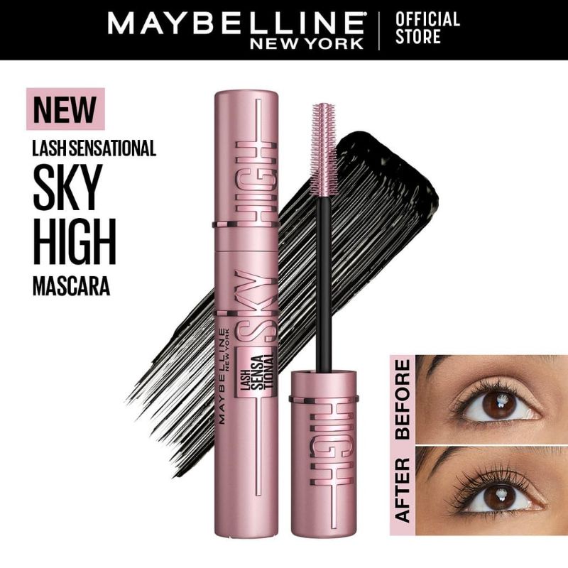 Maskara Maybelline Sky High Waterproof Mascara Black ~ Original 100%