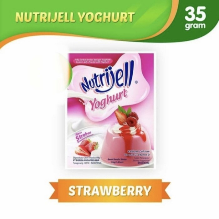 

agar-agar-puding-bahan- nutrijel nutrijell yoghurt strawberry stroberi 35gram 35 gram