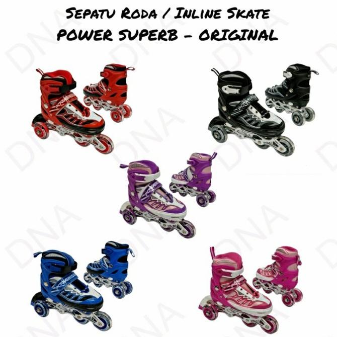SEPATU RODA INLINE SKATE POWER LINE POWER SUPERB+Roda BAJAJ