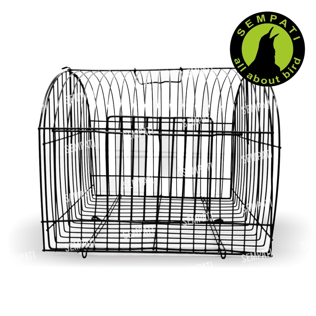 SANGKAR KANDANG BESI MINI UNTUK UNTULAN BAWA BURUNG LOVEBIRD SUGAR GLIDER HAMSTER LANDAK SMINI-HITAM