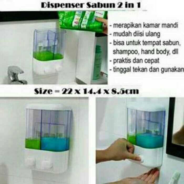 Dispenser Sabun 2 Tabung manual hand wash soap