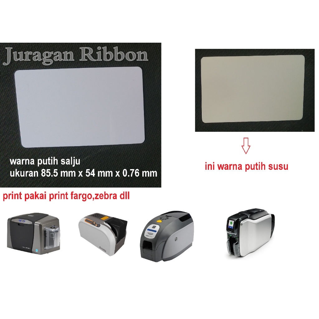 

PVC BLANK ID CARD 250 PCS THERMAL PRINTER