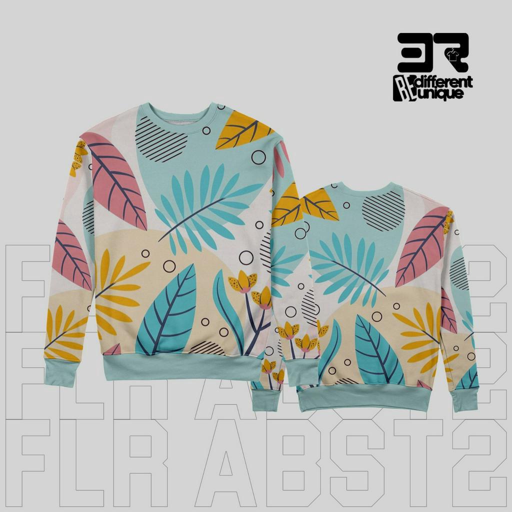 Sweater Crewneck Sweatshirt Family Couple Keluarga Dewasa Anak Unisex 3R Flower 2
