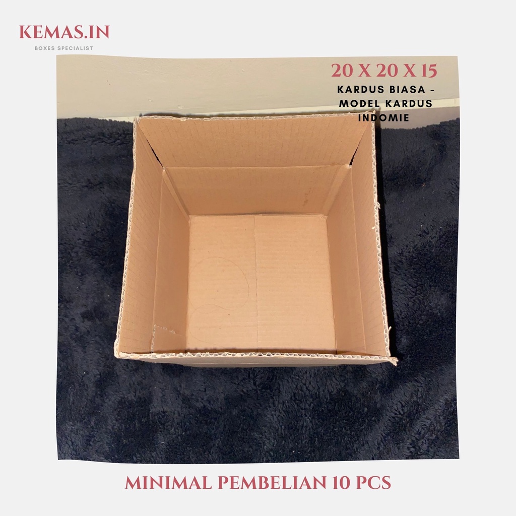 Kardus Packing 20x20x15 - Karton Box Dus Kotak Packaging Madu Vitamin Polos Murah Baru-2