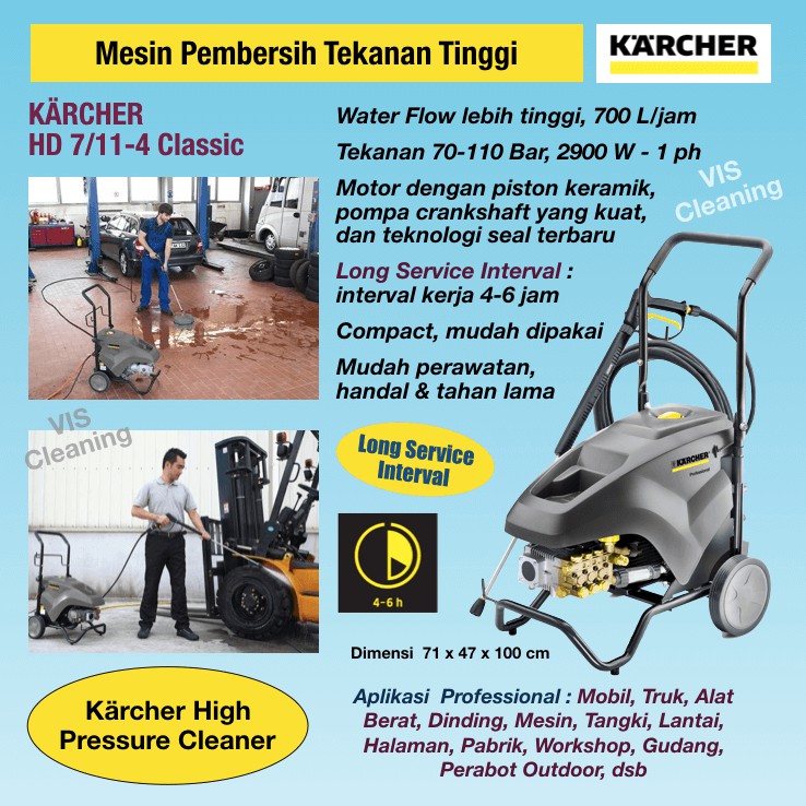 High Pressure Cleaner KARCHER HD 7/11-4 Classic (110 Bar)