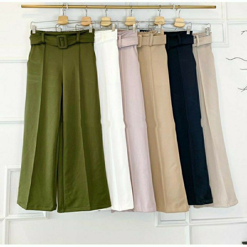 CELANA KULOT SCUBA BELT KOTAK PANJANG//KULOT SCUBA SABUK KOTAK WANITA