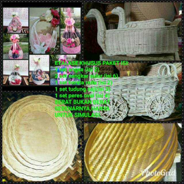 KERANJANG ROTAN hantaran seserahan wedding set