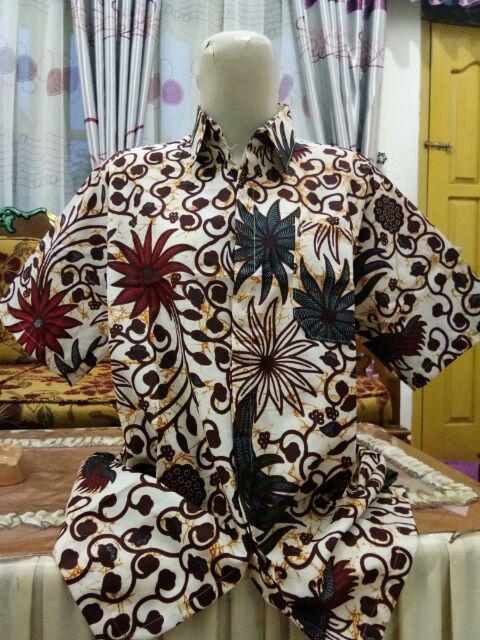 Batik Wanita Asj Sa Hrb026 Kenongo Kemeja Tosca Pendek