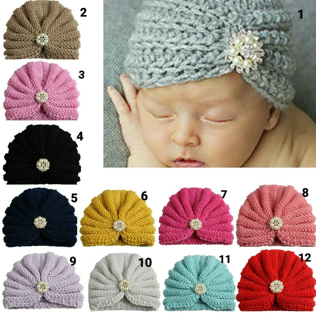 LID8039 Cute Baby Hats (Turban Kepala Bayi) Soft Cloth