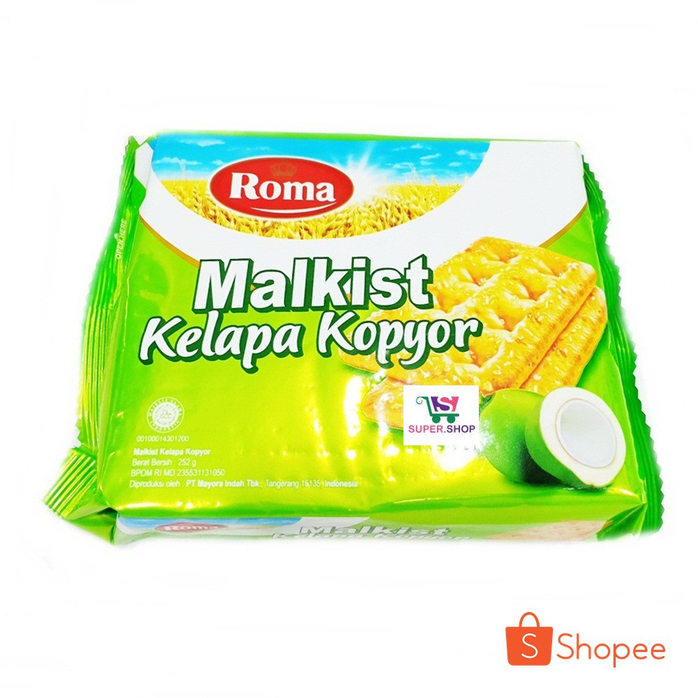 Roma Malkist Kelapa Kopyor Biskuit Shopee Indonesia