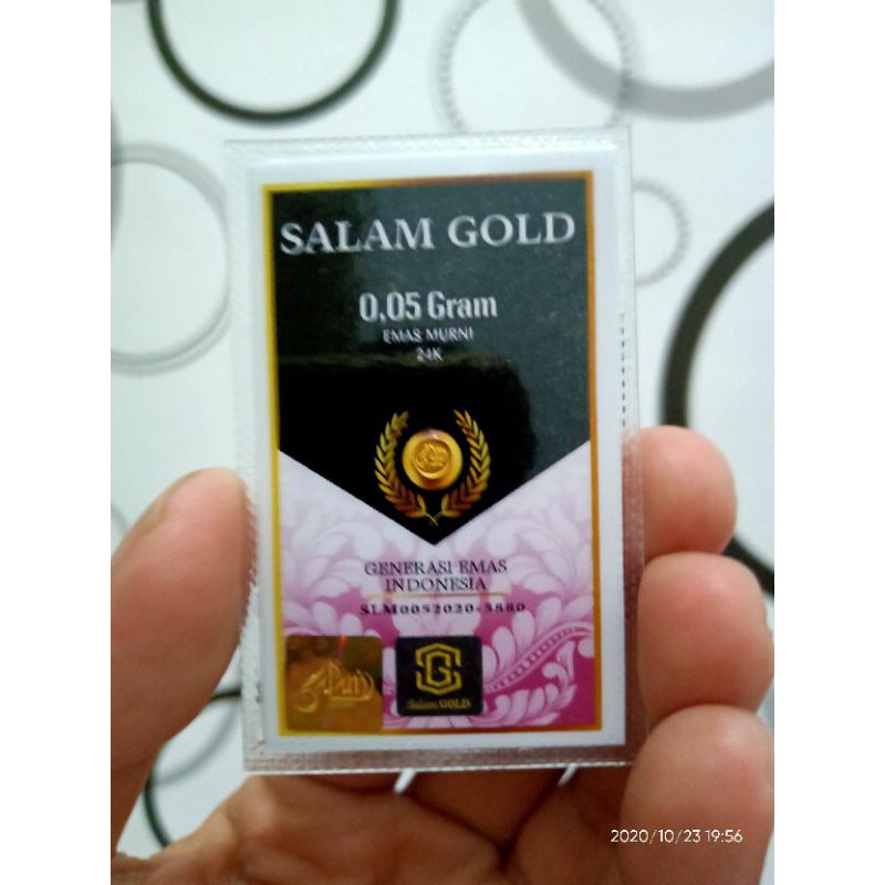 Emas 24 karat Salam Gold 0.05 gram bukan minigold eoa gold emas mini