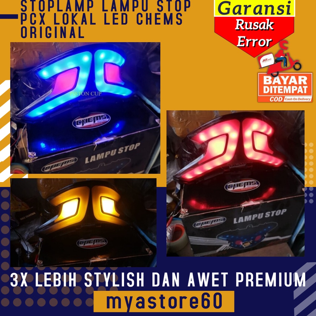 STOPLAMP LAMPU STOP PCX STOP LAMP PCX LOKAL LED CHEMS AKSESORIS SPAREPART MOTOR PCX ORIGINAL