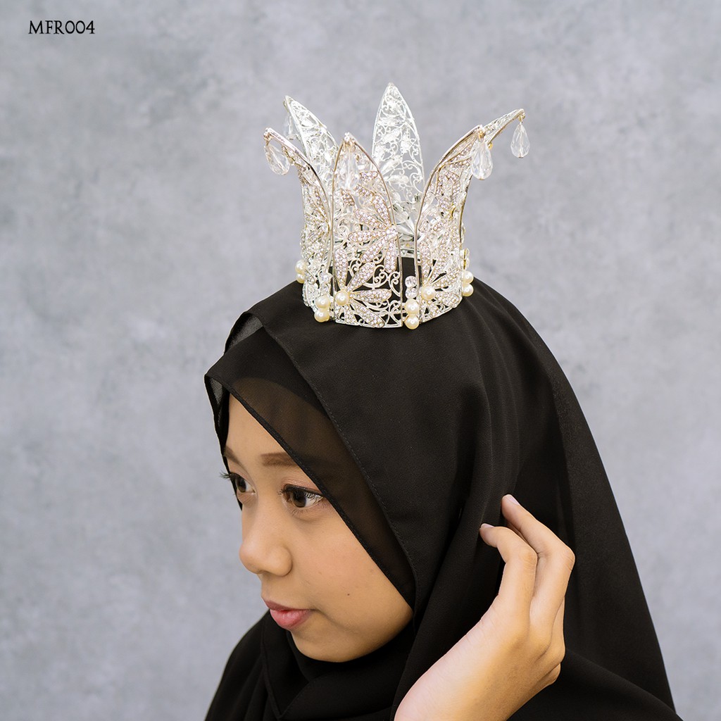 [BISA COD] MAHKOTA BRIDAL FULL ASESORIS PERNIKAHAN HIJAB WANITA MFR004