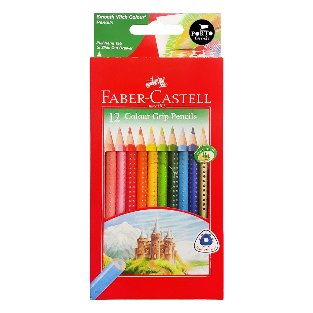 

Faber Castell Colour Pencils Grip Dot Pensil Warna Anak PG TK isi 12