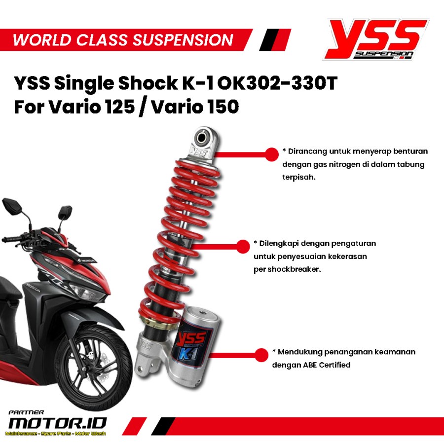 SHOCKBREAKER SHOCK YSS K-1 VARIO 125 VARIO 150 TABUNG BAWAH