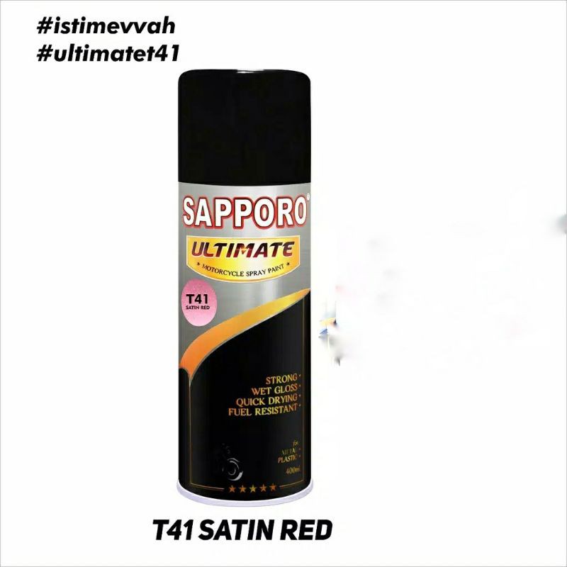 Cat Semprot Sapporo Ultimate T41 Satin Red / Saporo Spray / Pilok / Pylox