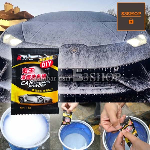 Sabun Cuci Mobil Shampo Car Wash Shampoo Cleaning Soap Powder Praktis