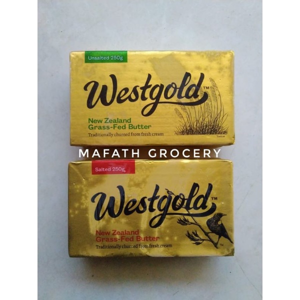 

Butter Unsalted | Salted Butter Grassfed Westgold New Zealand 250gr