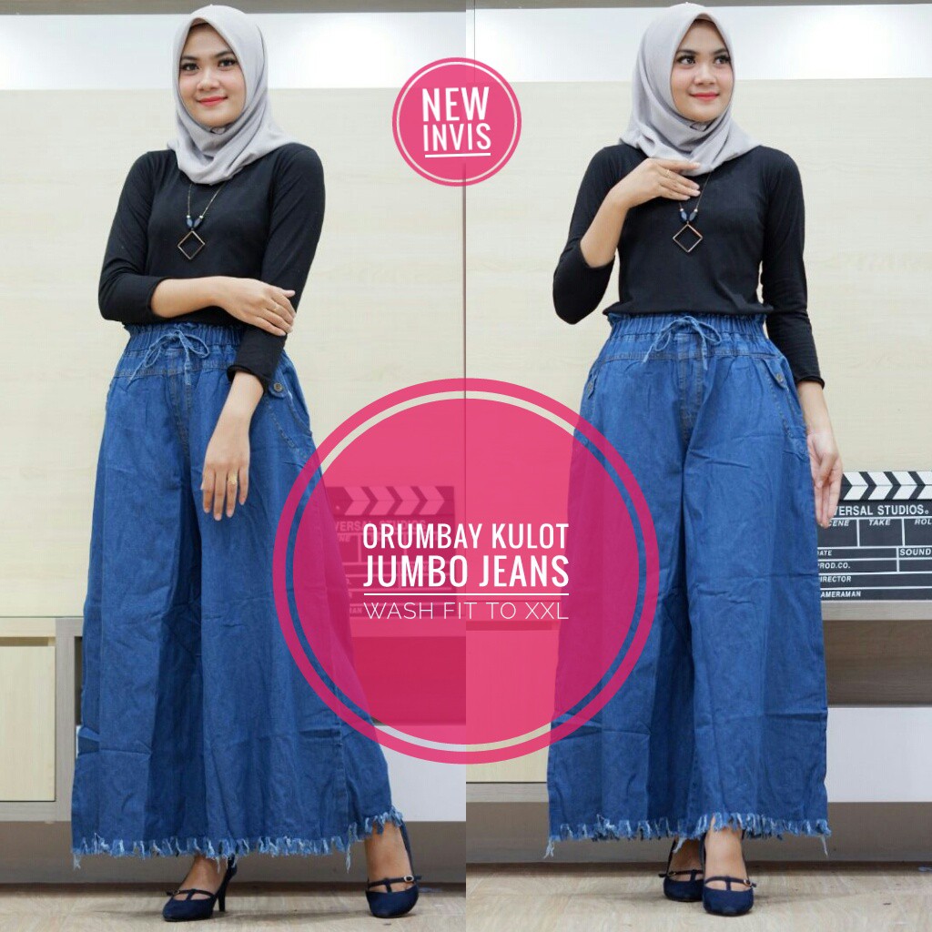 CENTRO celana kulot jumbo rawis orumbai monza jumbo jeans original kekinian