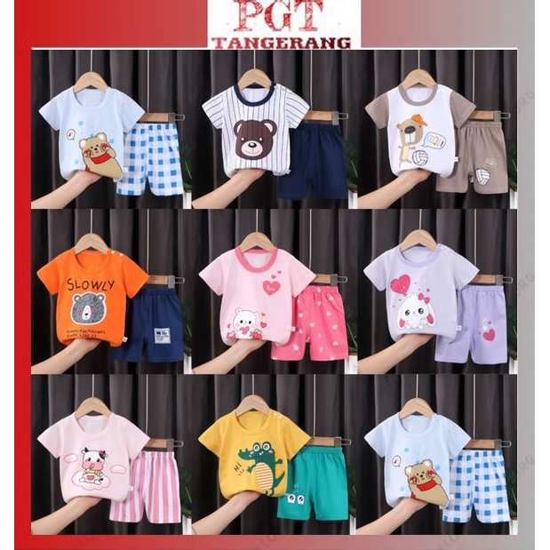 PGT - Setelan Anak 0- 3 Tahun Model 1 - 10 Baju Setelan Anak Piyama Tidur Pendek Jumper Anak Bayi