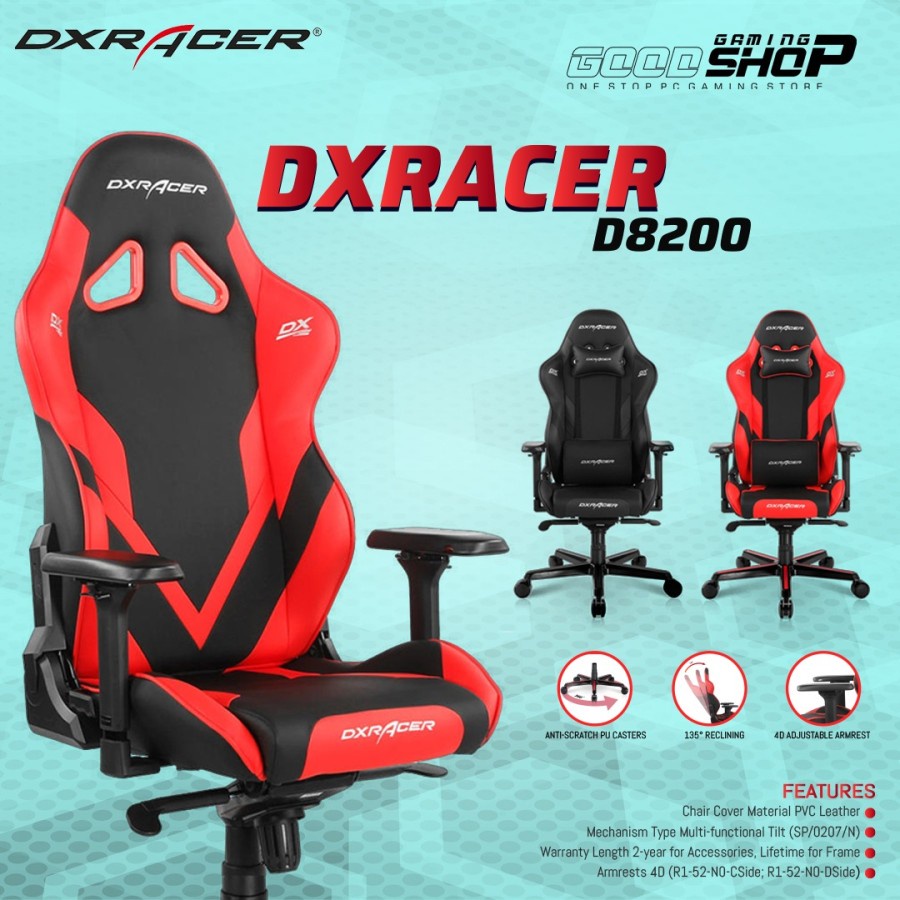 DXRacer G Series Modular Gaming Chair D8200 - Kursi gaming