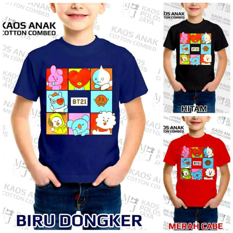 kaos kekinian anak anak bt21