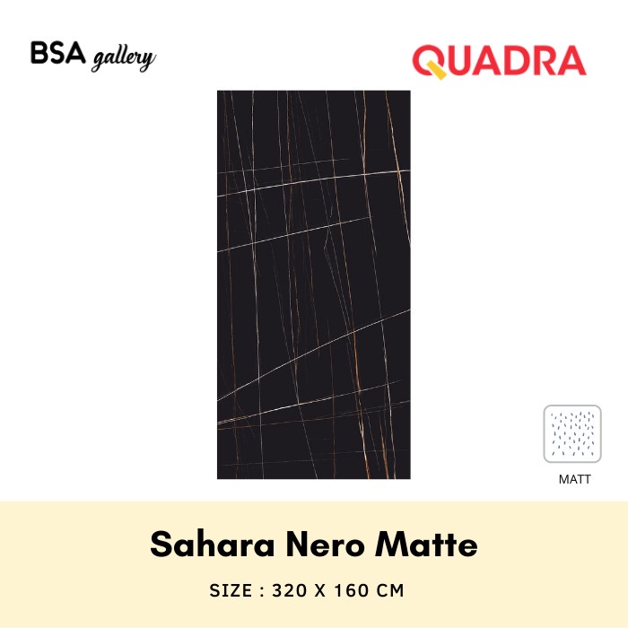 QUADRA GRANITE BIG SLAB 320X160 SAHARA NERO / GRANIT COUNTERTOP MEJA