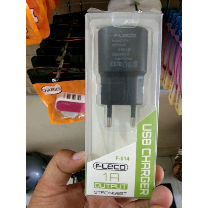 Adaptor cas/charge 1A untuk ponsel/smartphone - Fleco F-014