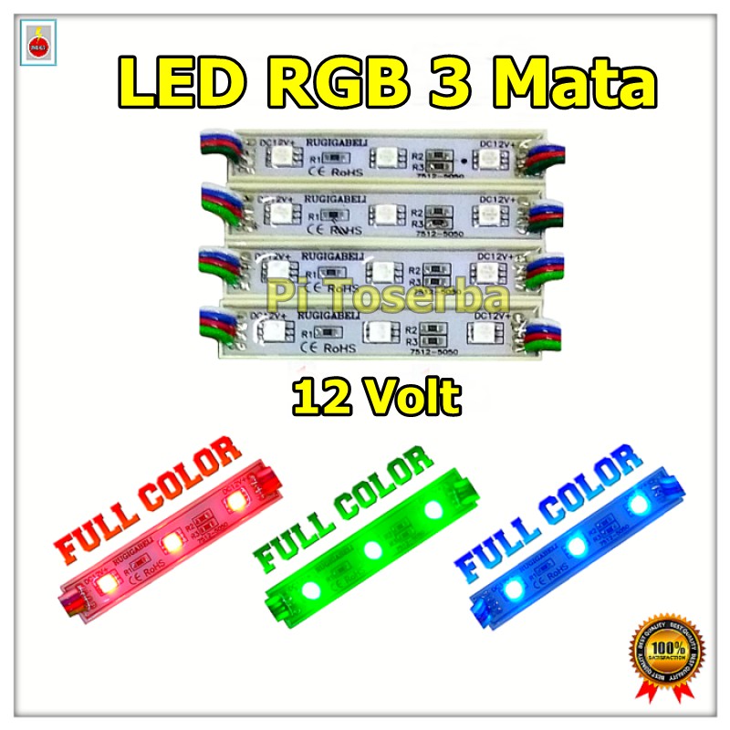 Led batang 3Mata 3 Mata 5050 RGB 12v Advertising Papan Nama Waterproof