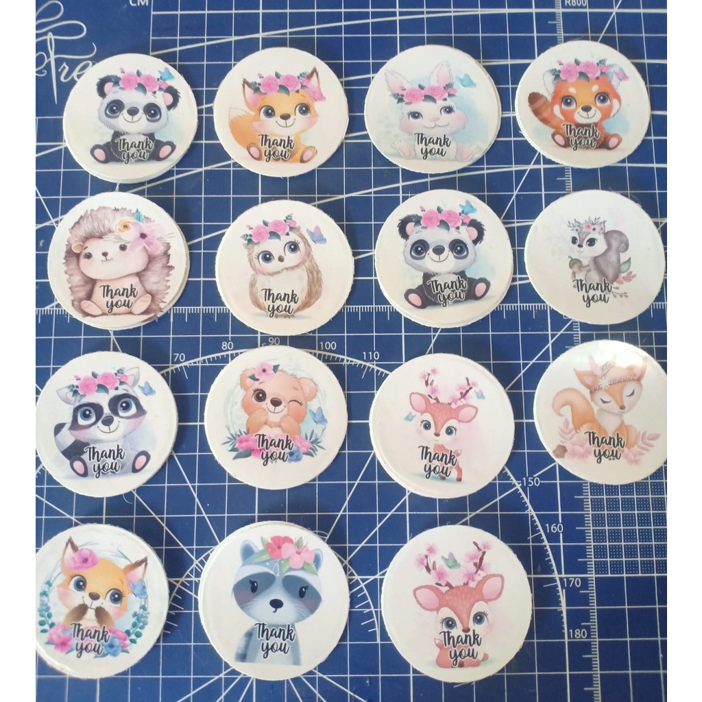 

Stiker Label Thank You "Animal Woodfriend" untuk Segel Hiasan Cake, Makanan, Kue Kering
