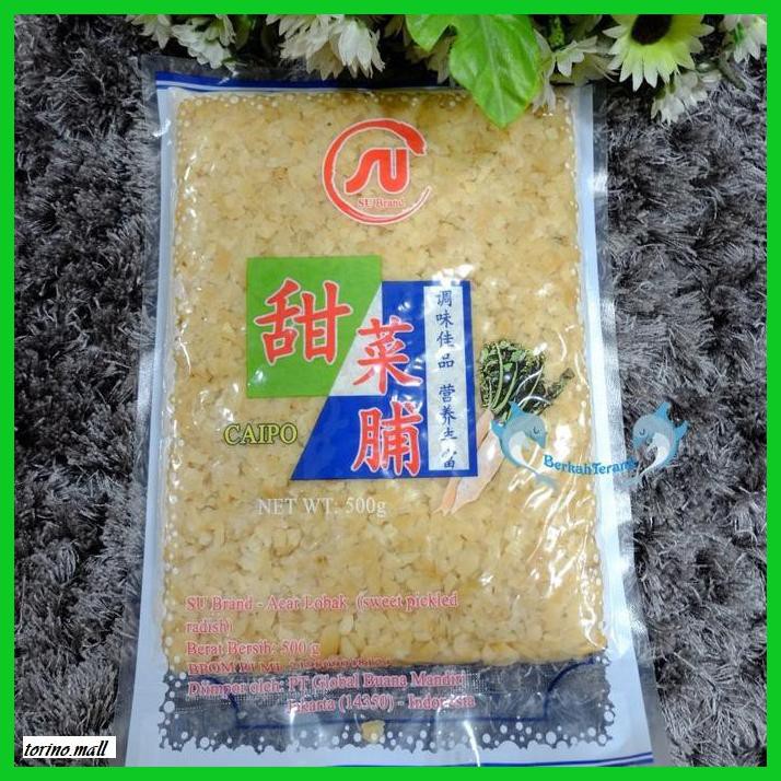 

buku-masakan- caipo manis su brand 500gr / acar lobak manis / sweet pickled radish -jadi-ibu-kuys.