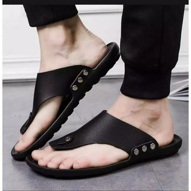 SANDAL KULIT ASLI PRIA/SANDAL FASHION IMPOR/SANDAL TERLARIS