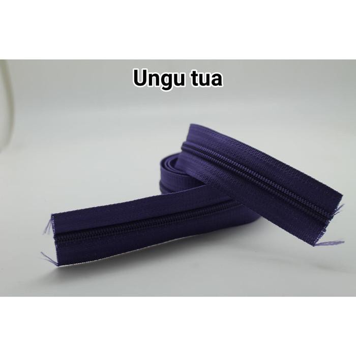 

Unik Resleting No. 3 / Gerigi plastik / nylon no. 3 WARNA "UNGU TUA" Berkualitas